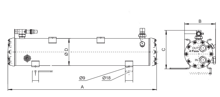 Кожухотрубный теплообменник BITZER F2202N